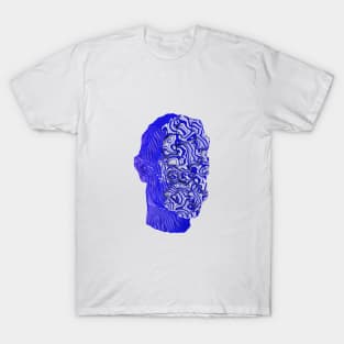 Trippy - 3D Model Blue Abstract Texture T-Shirt